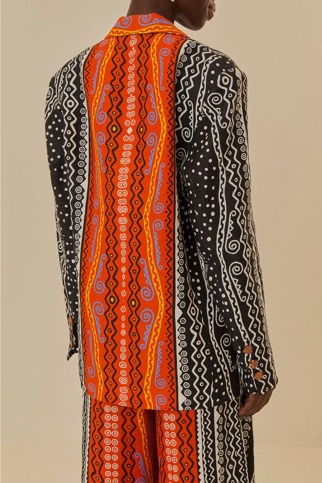 Blazer Myriad en lin - Orange