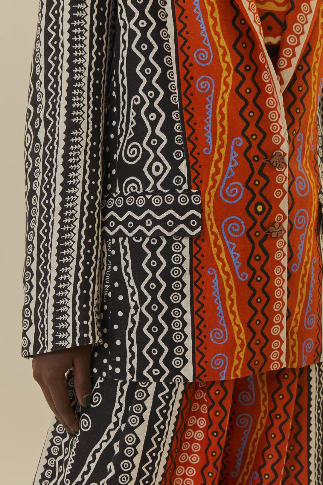 Blazer Myriad en lin - Orange