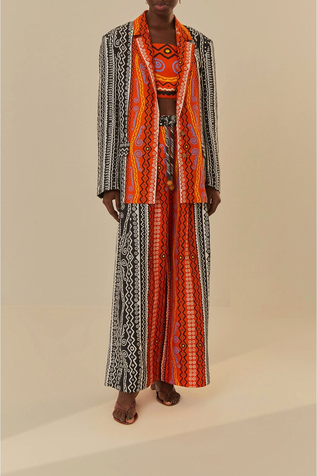 Top sans manches Myriad en lin - Orange