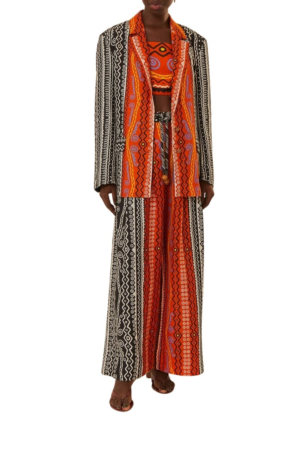 Top sans manches Myriad en lin - Orange