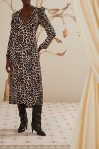 Robe midi Natural Skin - Marron