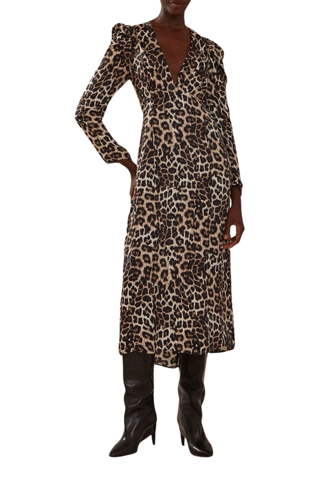 Robe midi Natural Skin - Marron