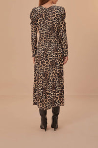 Robe midi Natural Skin - Marron