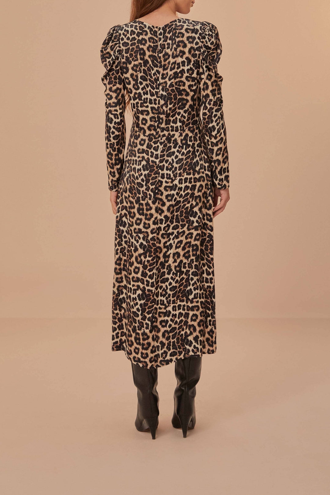 Robe midi Natural Skin - Marron