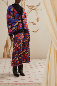 Cardigan Mushrooms en maille - Violet