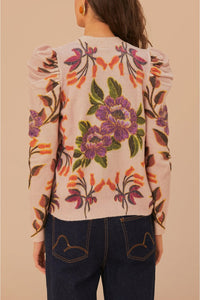 Pull Jardin d'hiver en laine et alpaga - Beige