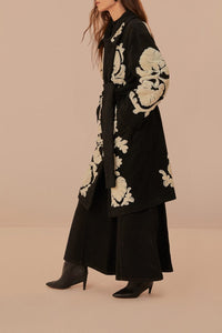 Manteau en polaire Helen en laine mélangée - Noir