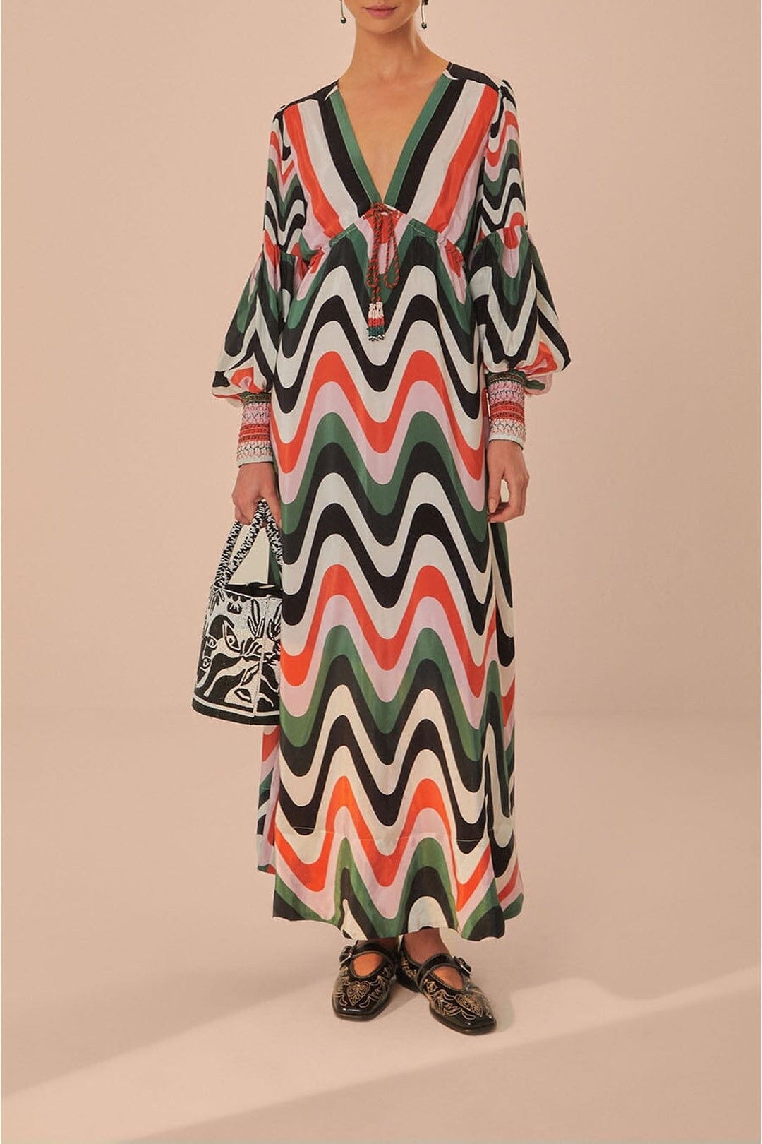 Robe longue Wave Gradient - Multicolore