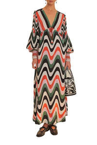 Robe longue Wave Gradient - Multicolore