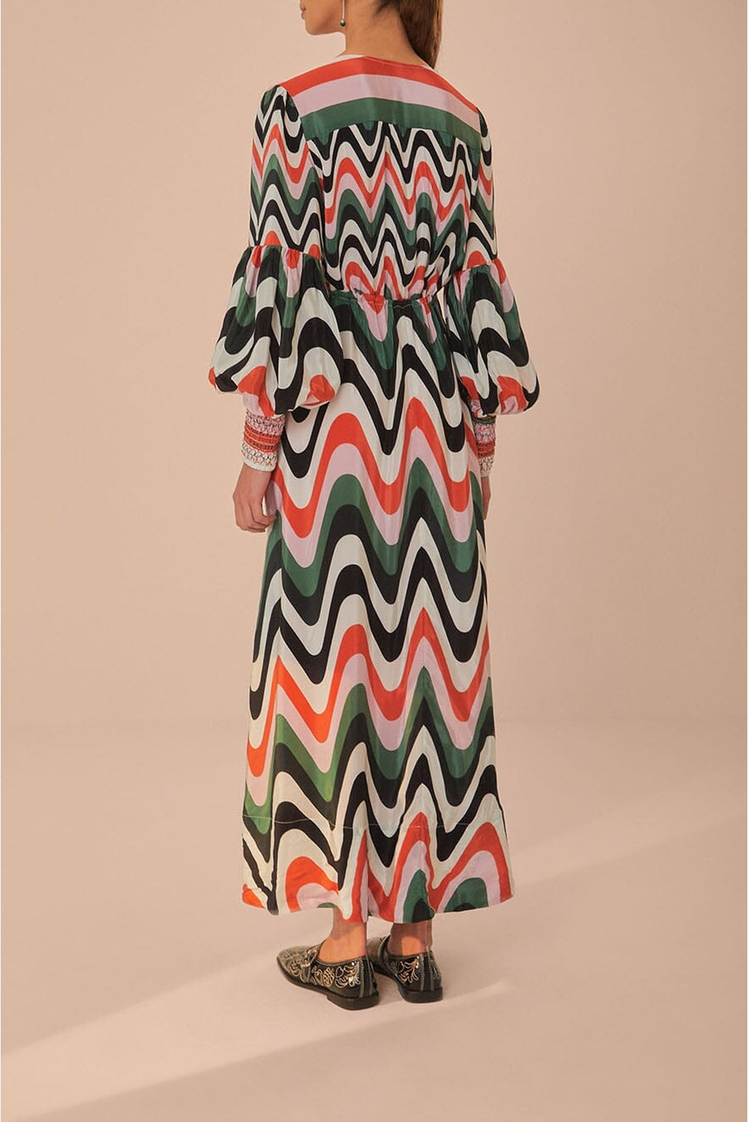 Robe longue Wave Gradient - Multicolore