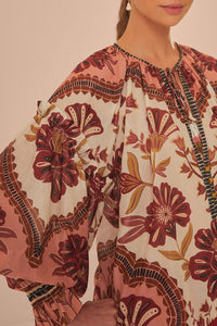 Blouse Riad en coton - Rose