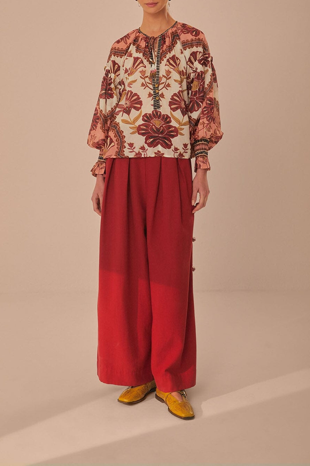 Blouse Riad en coton - Rose