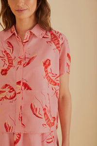 Chemise Lobsters en lin - Rose