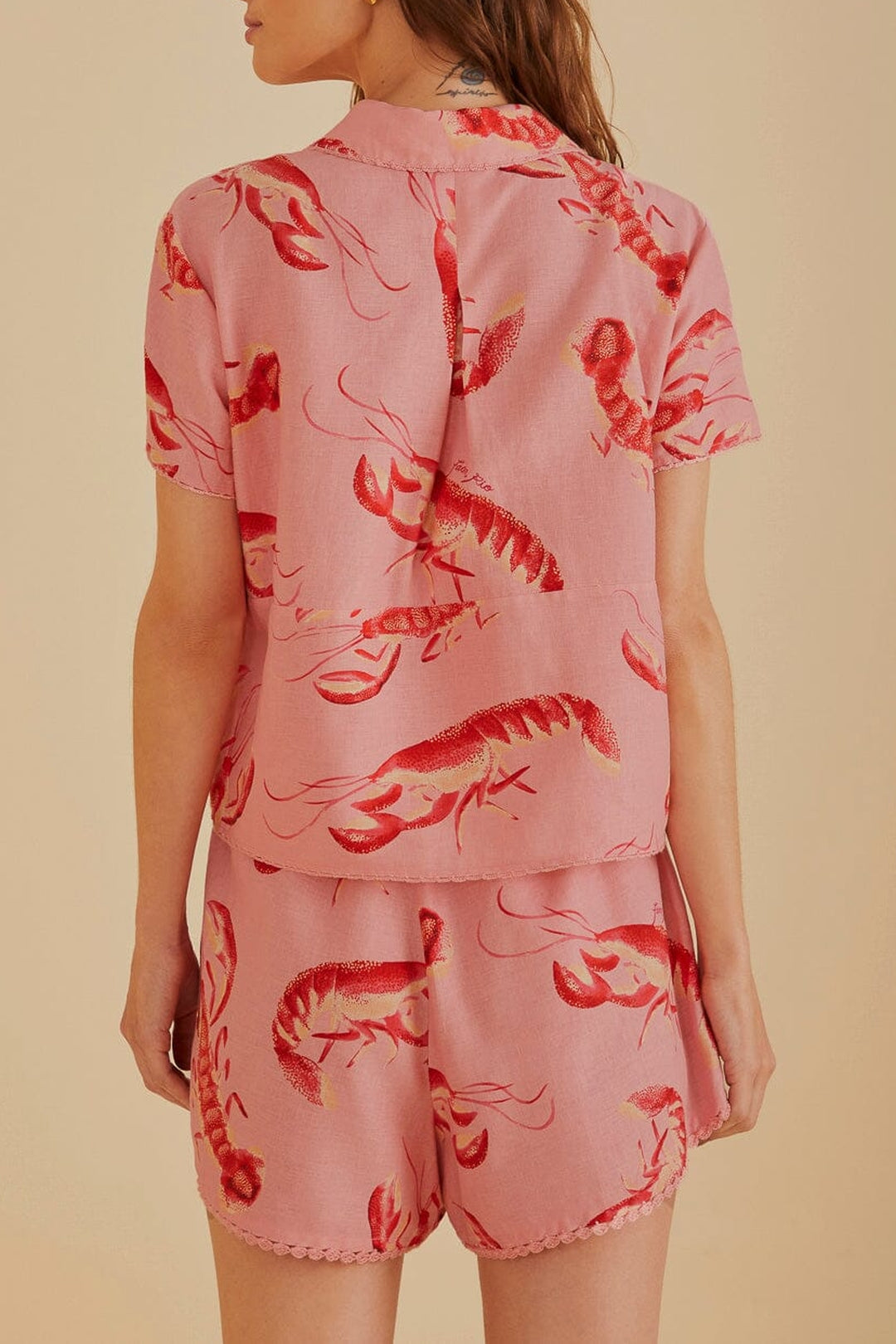 Chemise Lobsters en lin - Rose