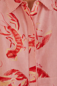Chemise Lobsters en lin - Rose