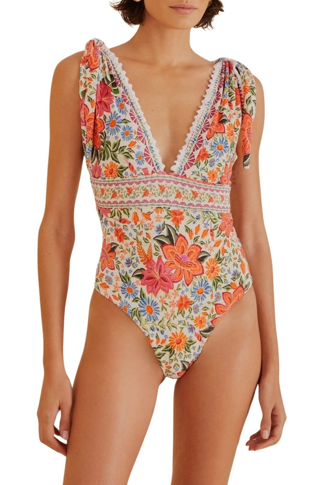 Maillot de bain une pièce Bloom Garden - Orange