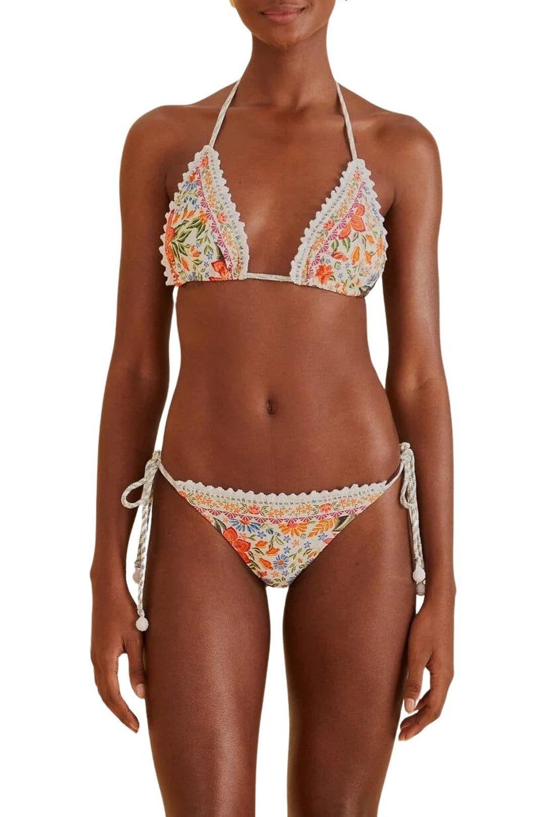 Bas de bikini à nouer Bloom Garden - Blanc