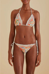 Bas de bikini à nouer Bloom Garden - Blanc