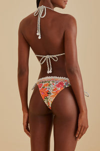 Bas de bikini à nouer Bloom Garden - Blanc