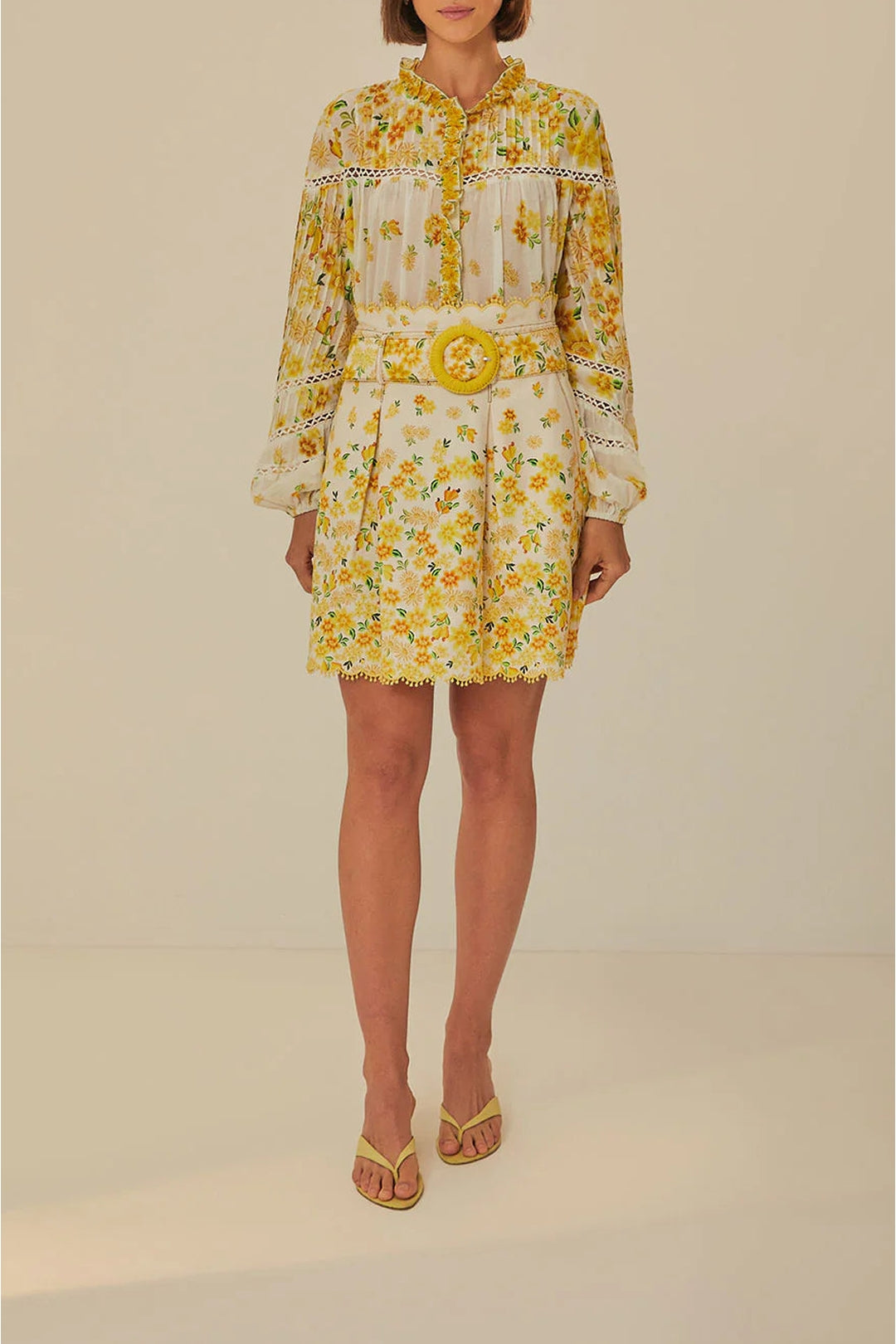 Mini jupe Azaleia en coton - Jaune