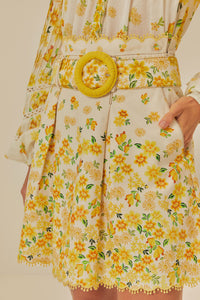 Mini jupe Azaleia en coton - Jaune