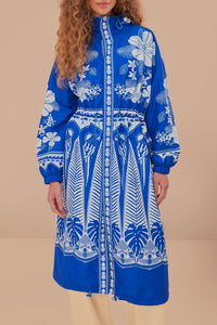 Imperméable long Macaw Elegace - Bleu