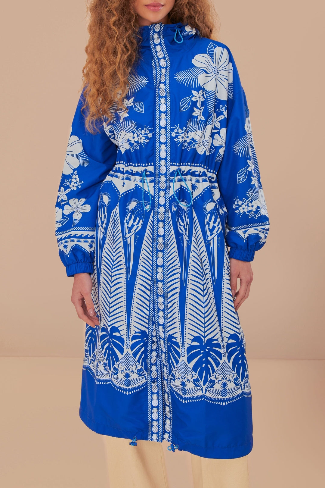 Imperméable long Macaw Elegace - Bleu