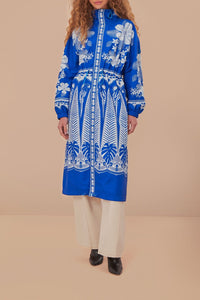 Imperméable long Macaw Elegace - Bleu