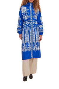 Imperméable long Macaw Elegace - Bleu