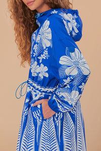 Imperméable long Macaw Elegace - Bleu