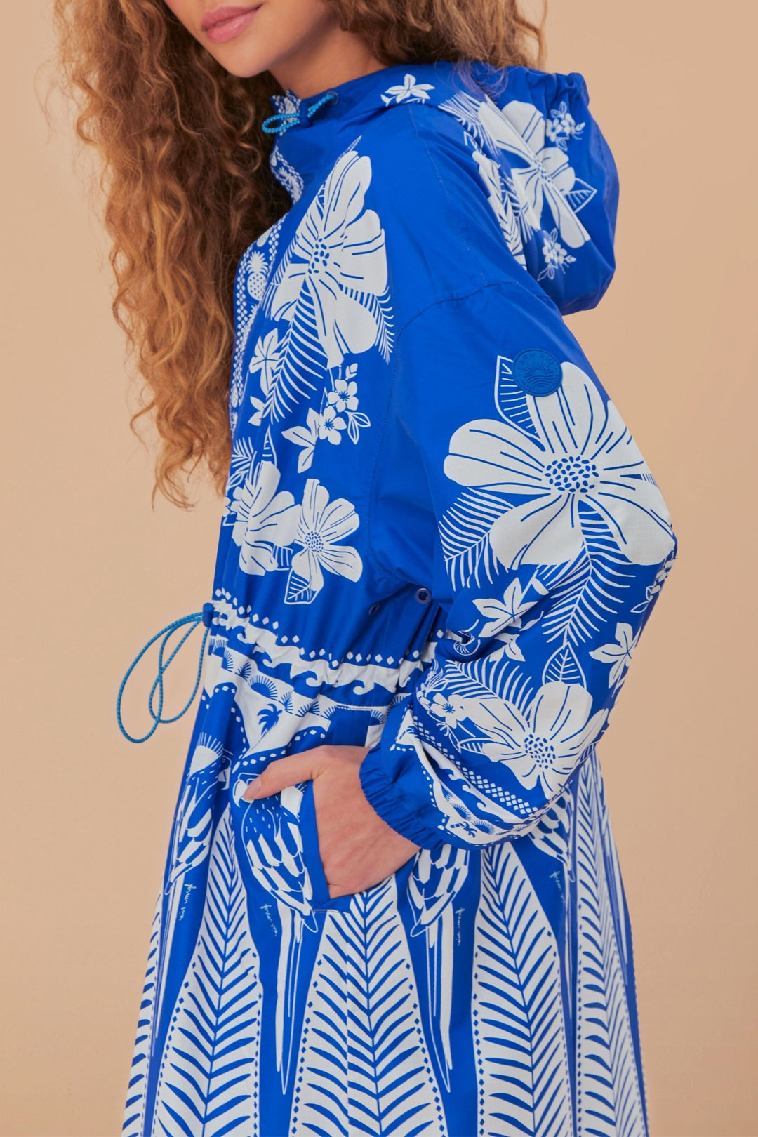 Imperméable long Macaw Elegace - Bleu