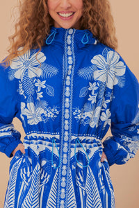 Imperméable long Macaw Elegace - Bleu