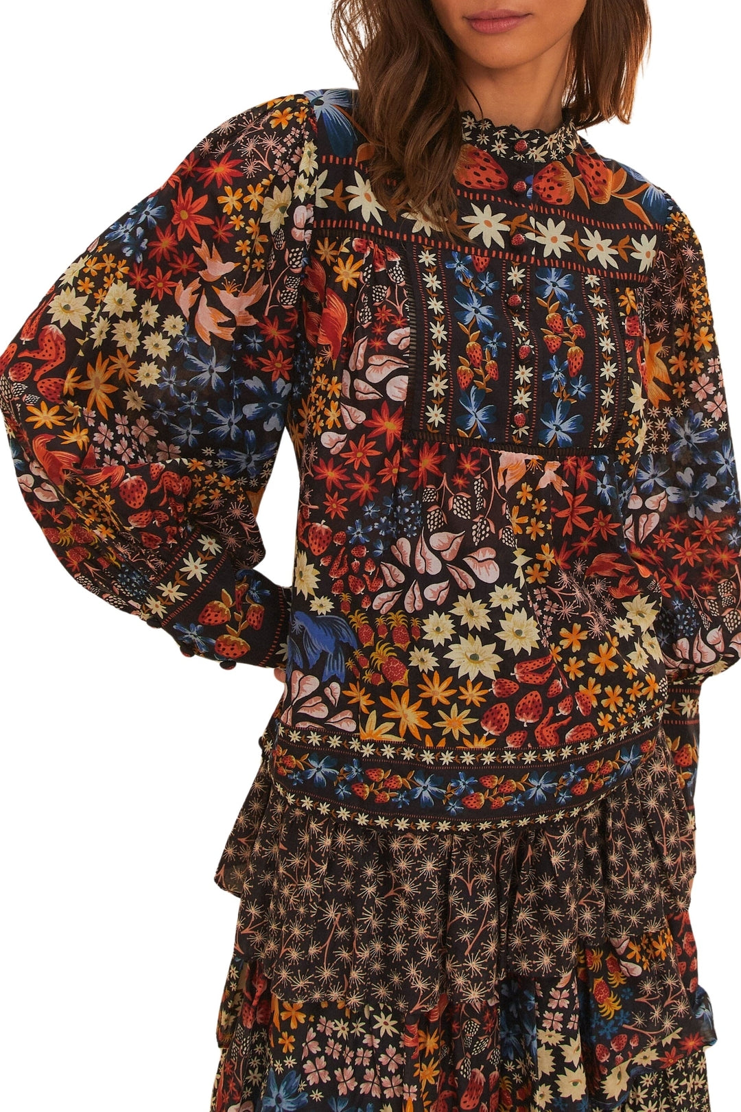 Blouse Jujus Garden en coton - Multicolore