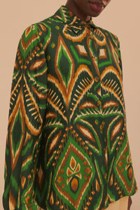 Chemise Ikat Ananas - Vert