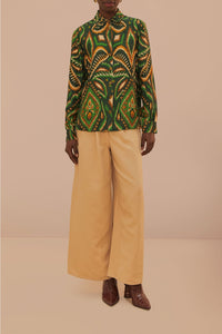 Chemise Ikat Ananas - Vert