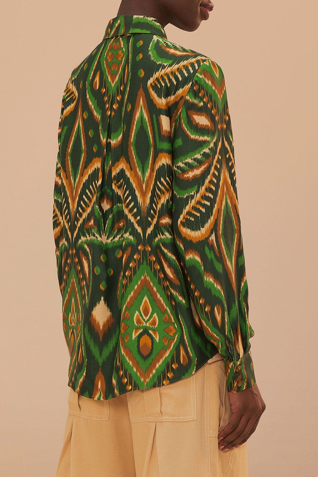 Chemise Ikat Ananas - Vert
