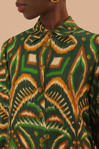 Chemise Ikat Ananas - Vert