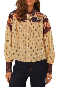 Blouse Ainika Chill en coton - Beige