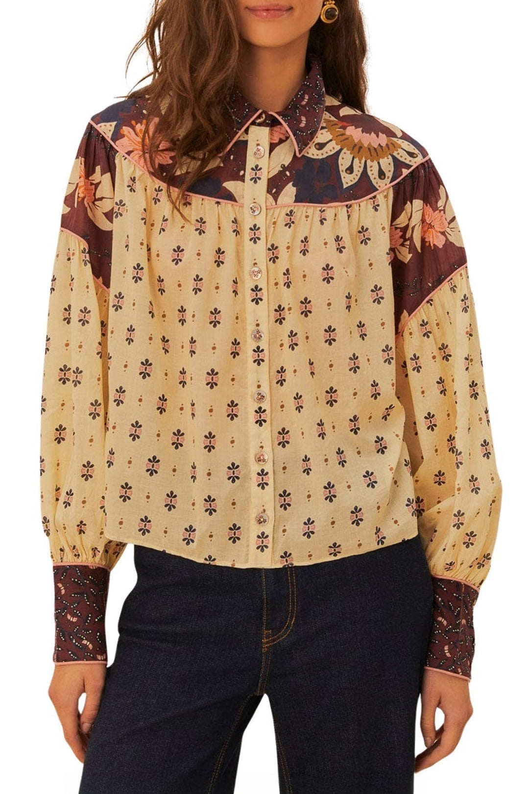 Blouse Ainika Chill en coton - Beige