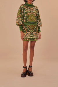 Pull Ikat Ananas - Vert