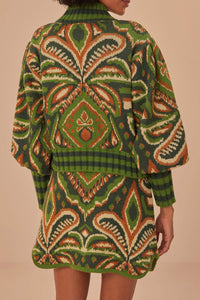 Jupe Ikat Ananas en maille - Vert