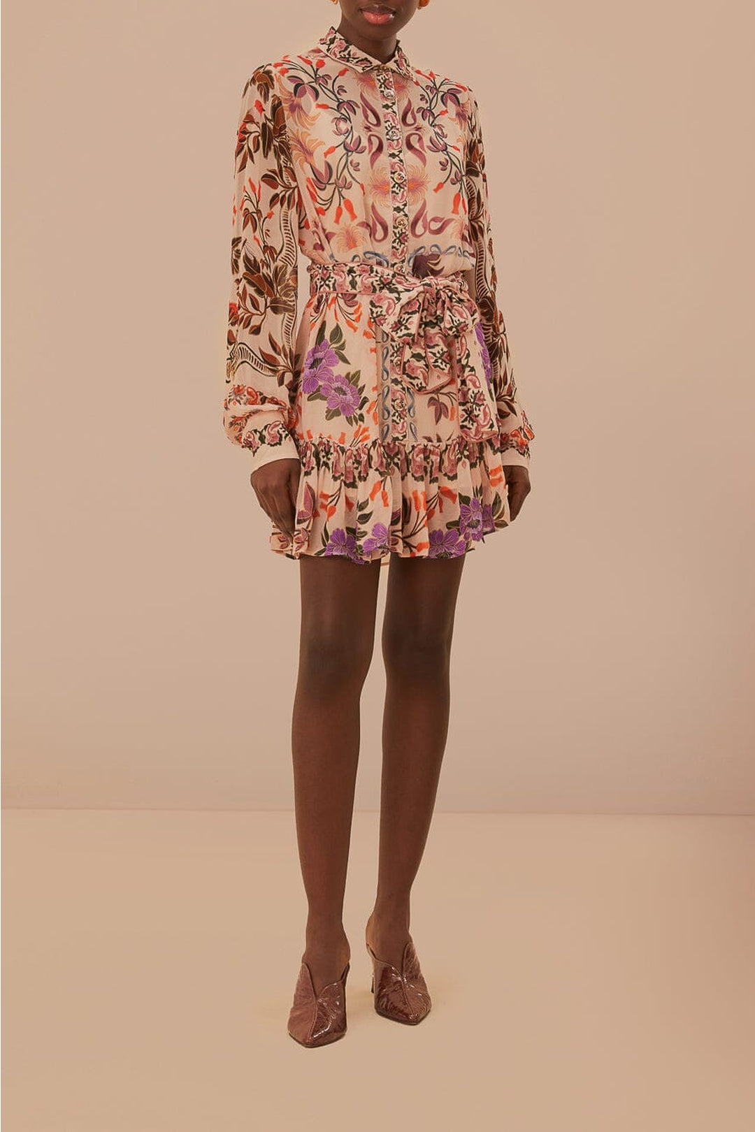 Robe courte Jardin d'hiver - Rose
