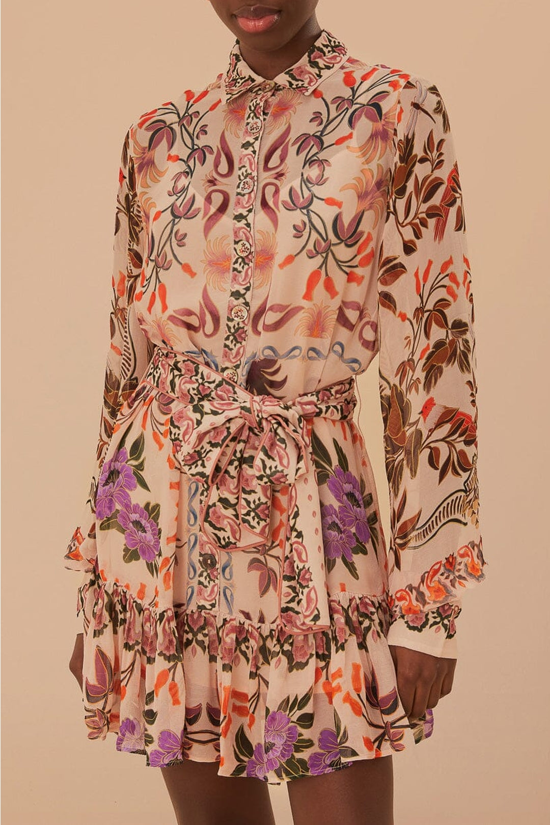 Robe courte Jardin d'hiver - Rose