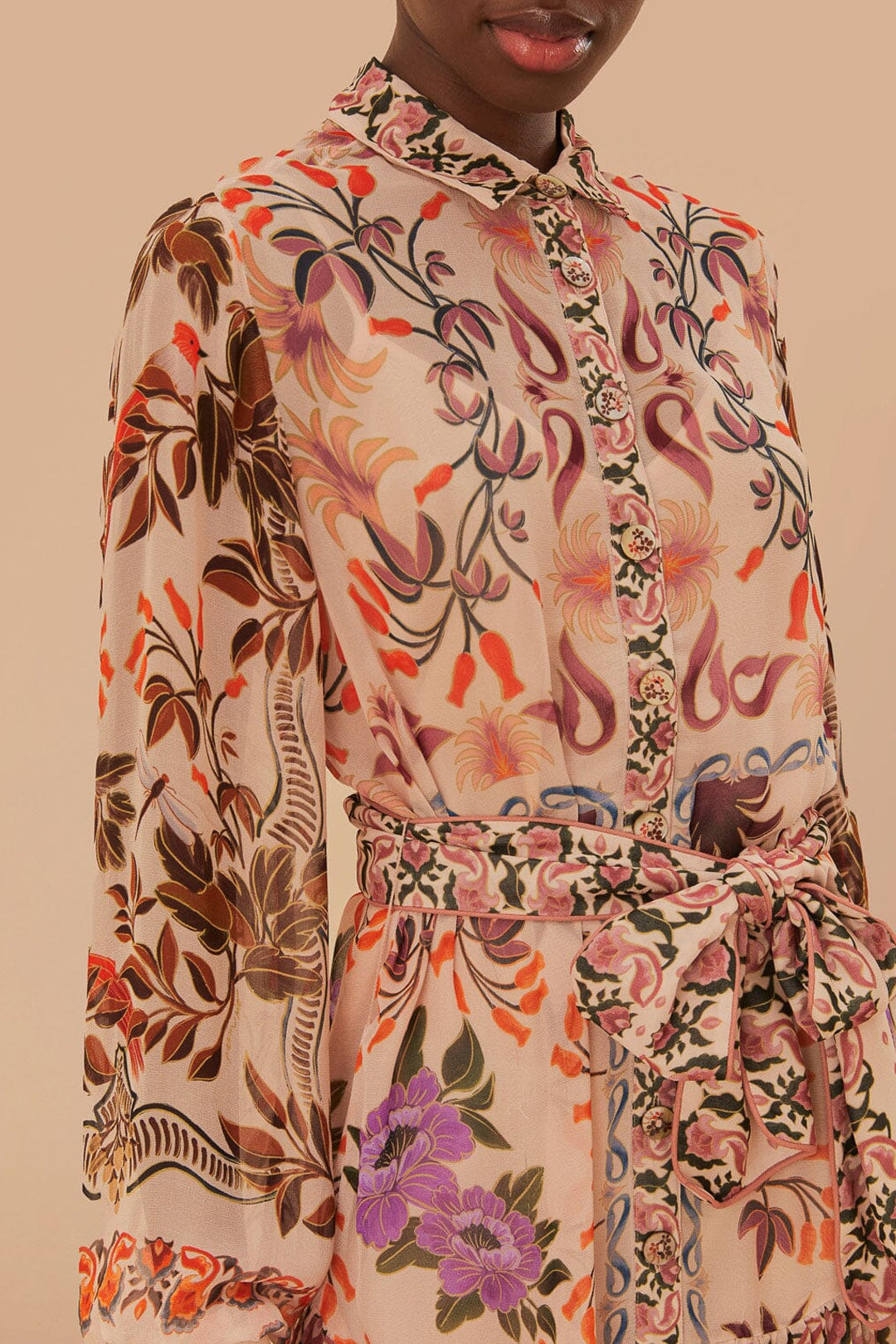 Robe courte Jardin d'hiver - Rose