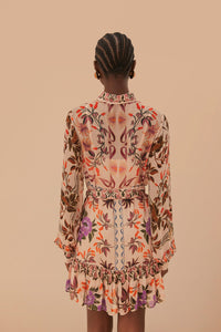 Robe courte Jardin d'hiver - Rose