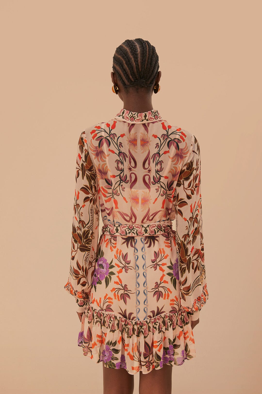 Robe courte Jardin d'hiver - Rose