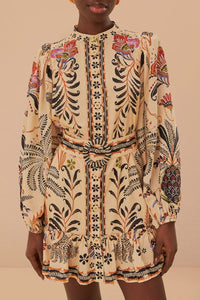 Robe courte Classic Nature Sand en coton - Beige