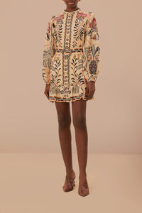 Robe courte Classic Nature Sand en coton - Beige