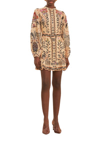 Robe courte Classic Nature Sand en coton - Beige