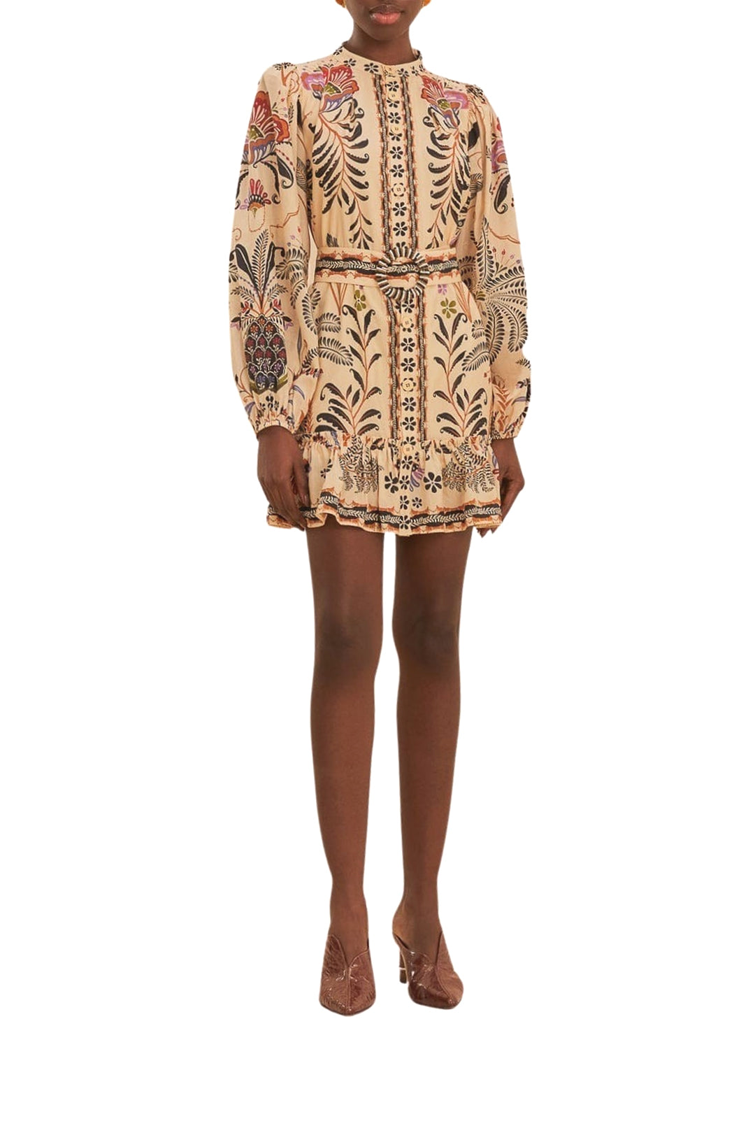 Robe courte Classic Nature Sand en coton - Beige
